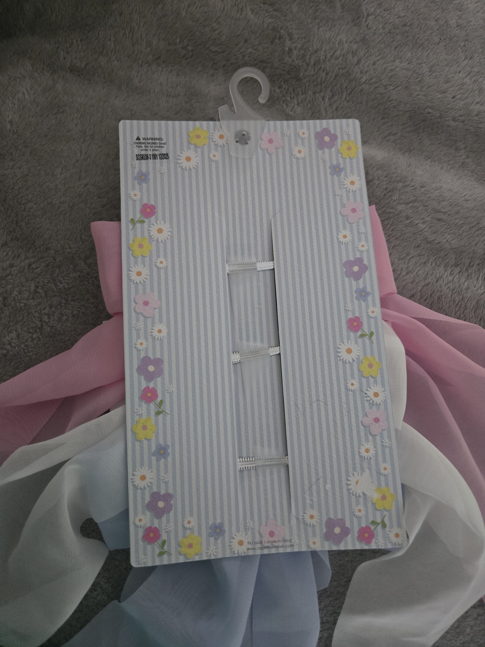Set of 3 Daisy Bow Hair Clips — Pink, White, Blue - Picture 5 of 5